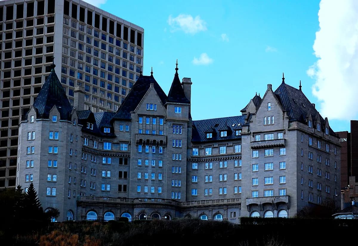 The Fairmont Hotel Macdonald exterior in Edmonton.